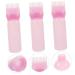 FRCOLOR 3pcs Medicine Bottle Applicator Set Shampoo Color Dye Root Bottle & Scalp Scrubber | Pink Perfect for Home Hair Coloring - Buy Online on GoSupps.com