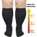 3XL Wide Plus Size Calf Compression Socks 20-30 mmHg for Men and Women - Black XXX-Large 3XL - Buy Online on GoSupps.com