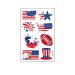 4th of July Temporary Tattoo Stickers - USA Flags & Stars Body Art for Men & Women - Buy Online on GoSupps.com
