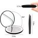 Kilobey LED Lighted Travel Makeup Mirror 1x/10x Compact Magnifying Mirror - Portable Folding Pocket Mirror for Purse - Handheld 2-Sided Mini Mirror - Round Black, 1 Pack - Buy Online on GoSupps.com