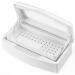 Nail Tool Sterilizer Box Plastic Sterilization Tray Storage Organizer for Tweezer Eyelash Extensions Nail Implement for Esthetician (White)