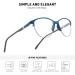 Shop Retro Cat Eye Acetate Reading Glasses for Women - 53mm Silver & Blue Spring Hinges - Stylish Computer Readers - Buy Online on GoSupps.com