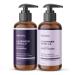 Aquableu Natural Lavender Vanilla Shampoo & Conditioner Set - Gentle Ultra Calming Multitasking Cleanser - Nourishing & Restorative - Jojoba Oil - Sulfate & Paraben Free - For color treated hair 16 oz (Packaging May Vary...