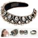 Lurrose Crystal Hair Hoop Baroque Headband Rhinestone Headband Padded Lining Wide Hair Hand Girl Headdress Wedding Costume for Women Kids (Golden) Rhinestone Baroque Headband - Buy Online on GoSupps.com