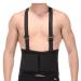Working Lumbar Lower Back Brace Support Belt with Adjustable Straps - Back Pain Relief Injury Recovery Heavy Lifting Support Back Brace with Suspenders Black M