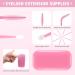 Buqikma 277 PCS Eyelash Extension Kit | Type C Eyelash Fan | Lash Perm Lift Set with Mini Fan, Tweezers, Glue Ring, Eye Gel Pads - Ideal for Beginners and Professionals - Buy Online on GoSupps.com