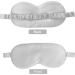 2pcs Silk Sleep Masks - Adjustable Eye Cover for Sleeping - Soft Light Grey Eye Pads & Blindfolds - Comfortable Travel Sleep Accessories - Buy Online on GoSupps.com