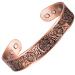 VicMAG copper magnet hardship for men for arthritis-pain relief therapy bracelets Massive pure copper cuff bracelets adjustable size with gift box (copper flora)