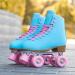 Goupsky Roller Skate Shoes for Women/Youth - Retro 4 Wheels Quad Skates - Blue Size 9 - Indoor & Outdoor - Buy Online on GoSupps.com