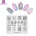 KADS 4Pcs 3D DIY Nail Art Stamp Plate Christmas Snowflakes Snowmen and flower Decoration C1