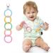 Ainiv pearl bite ring bracelets silicone bite ring baby dental aid for children baby biting toys bpa-free teeth only accessories for 3+ months babies small children sensory molar toy 5pcs