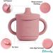 Dilovely 3-in-1 Silicone Sippy Cup for Toddler | 2 Pack, BPA Free, 7oz | Transition Straw Cup for Baby 12 Months+ | Training Sippy Cup with Handles | Dishwasher & Microwave Safe | Pink Rose Lilac - Buy Online on GoSupps.com