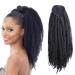 Ysxsxy Marley Braids Locs Ponytail Drawstring Ponytail Extension Hairpieces Clip in Braided Loc Ponytail Afro Kinky Curly Clip in Braided Pony Tail Hair Extensions for Black Women (18 Inch 1B) 18 Inch 1B