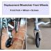 2pcs PVC Wheels Replacement Wheelchair Caster 6in 7in 8in Front Wheel Walker Solid Wheel Replacement with Steel Front Fork Non-Slip Wheels(Black 20cm(8inches)) 20cm(8inches) Black - Buy Online on GoSupps.com