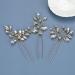 Cubahop Bride Wedding Hair Pins Crystal Bridal Hair Pieces Wedding Hair Accessories Bridal Hair Clips for Women and Girls (Gold) - Buy Online on GoSupps.com