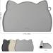 Coomazy Silicone Cat Food Mat | Non Slip Pet Feeding Mat for Dogs & Cats | Grey - Buy Online on GoSupps.com