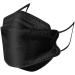 100PC Black Fish Type Disposable_Face_Coverings 4-Ply Comfortable For Adults Outdoor Daily Use - Buy Online on GoSupps.com