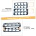 Gadpiparty Plastic Serving Tray Box Egg Carton Eggs Basket Tray Kitchen Egg Platter Plastic Egg Holder Crisper Household re-usable Blue 22.3X10.1X8.9CM - Buy Online on GoSupps.com