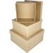Square Paper Mache Nesting Boxes - Set of 3 for Crafting, Gifts, and Storage - Buy Online on GoSupps.com