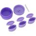 Travel Silicone Makeup Containers Trinkets Pills Silicone Cream Jars with Spoon Leakproof Portable for Outdoor (Purple) - Buy Online on GoSupps.com