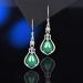 Earrings Chrysoprase Earrings Sterling Silver Retro Inlaid with Natural Jade Temperament to Modify The Face Shape Silver Jewelry Gift Chrysoprase Earrings - Buy Online on GoSupps.com