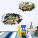 3D Minecraft Wall Stickers - Removable TV Background Decoration | Set of 2 Vinyl Decals - Buy Online on GoSupps.com