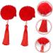 MAGICLULU 9 Pairs Tassel Hair Ball Hair Clip Tiara Chinese Style Hair Clip Tassel Chinese Hair Clips Hair Clips for Girl Hair Clips Artificial Fur Issue Card Child Festive Red - Buy Online on GoSupps.com