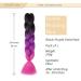 Gairyan Jumbo Braids Extensions - 100g 60cm Ombre Synthetic Braiding Hair for Box Crochet - Afro Hair in Black Purple & Rose Red - Buy Online on GoSupps.com