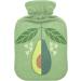 NAANLE Avocado Slice Hot Water Bottle | 1L Transparent Cover | Hand & Foot Warmer | Pain Relief & Heat Therapy - Buy Online on GoSupps.com