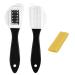 Flintronic 2 Pcs Suede & Nubuck Brushes 4-sided Shoe Cleaner With Brass Suede Shoe Brush Suede Cleaner Nubuck Brush For Cleaning Decontamination Of boots Jackets Luxury Leather Care With an Eraser 2 Brushes+an Eraser