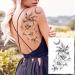 COKTAK 6-Piece 3D Realistic Large Black Rose Flower Temporary Tattoos for Women - Waterproof Body Art Stickers - Buy Online on GoSupps.com