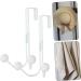 Anneome 2pcs Double Hook Clothes Rack Towel Rack Door Hooks for Hanging Hat Hooks Wall Mount Double Head 14x9cm White - Buy Online on GoSupps.com