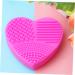 Housoutil Makeup Brush Cleaner - Silicone Cleaning Pad & Applicator - Rose Red 8x8.5cm | Effective Brush Washing Mat - Buy Online on GoSupps.com