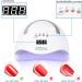 220W UV LED Nail Lamp with Phone Holder - Professional Nail Gel Polish Dryer with 4 Timer Settings and Auto Sensor - Buy Online on GoSupps.com