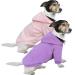Hualisiji hooded sweater for dogs dog sweater Small dog chihuahua clothing puppy dogs hoodie warm and light with a soft texture easy to wear and light colors (XL pink+purple) XL 2PCs pink+purple