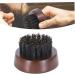 Boar Bristle Beard Brush with Wooden Handle | Round Beard Brush for Men | Dark Brown - Buy Online on GoSupps.com