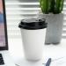 12 oz RACETOP Paper Coffee Cups with Lids 100 Pack - Disposable Hot Cups - Buy Online on GoSupps.com