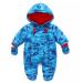 Vine Baby Snowsuit Toddler Hooded Down Jumpsuit Infant Thick Romper Footie Outwear Winter Coat Zipper Outfits Wear Girls Boys 3-6 Months B