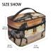 Daisy Black Horse Cosmetic Organizer Bag - Stylish Zipper Makeup & Wash Bag for Women & Girls - International Shipping Available - Buy Online on GoSupps.com