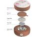 40cm Smokeless Moxibustion Cushion Set 360 Degree Rotatable Vent Adjust Temperature Moxibustion Heating Pad Moxa Cone Burner Box Moxibustion Sit Chair for Moxibustion Therapy Meditation Yoga Relax Brown - Buy Online on GoSupps.com