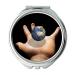 Mirror flat earth makeup mirror Globe Earth Planet Hand Keep makeup mirrors pocket mirror portable mirror