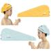 Qyiqis hair turban 2 pieces of quick-dry hair towel for women absorbent shower hood turban towel set turban towel with button hair-turban microfiber towel for all women hair types (D)