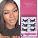 SWINGINGHAIR 3 Pairs 25mm Mink Lashes Long False Eyelashes 3D Mink Lashes Soft Wispy Lashes Handmade Dramatic Fake Eyelashes for Makeup Cosplay Lashes