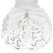 FLAdorepet Sparkling Rhinestone Dog Wedding Party Dress Tutu Skirt Luxury Lace Bow Dress Bride Costume For Small Dog Pet Apparel (S White) S White - Buy Online on GoSupps.com