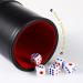 Skylety 6-Piece PU Leather Dice Cups Set with 30 Dices - Red Leatherette Felt Lining for Craps Farkle Game - Buy Online on GoSupps.com