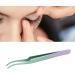 Eyelash Extension Tweezers | Curved Travel Tweezers in Purple & Green Gradient | Ideal for Professionals - Buy Online on GoSupps.com