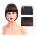 Bangs Hair Clip Synthetic Heat Resista Fake Bangs French Bangs Hair Piece Clip in Thick Natural Full Bangs Straight Fringe with Temples for Women Girls Bangs Clip in Hair (Color : 123-06 Size : 15c 15cm 123-06