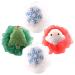Beaupretty 4pcs Bath Ball Bath Flower Loofah Bath Sponge Snowflake Bath Sponge Bath Foaming Mesh Balls Bath Shower Loofah Ball Santa Bath Ball Child Stuffing Cotton Christmas Accessories