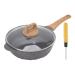 Verdant Touch Kitchen Cookware Frying Pan Stick Proof Dishwasher Safe Scalding Proof Handle Aluminum Alloy Skillet Pan for Induction Cooker Gas Stove 24cm / 9.4in