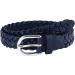 Falari Women's Leather Braided Belt Navy M 34-36 (Fit Waist 32-34) - Stainless Steel Buckle | 16 Colors Available - Buy Online on GoSupps.com